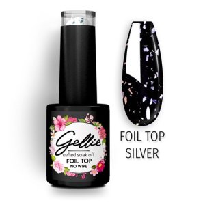 Gellie Топ лак със сребърно фолио Foil Silver 10мл