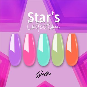 Колекция от Gellie Stars 5 цвята гел лак в красива кутия на специална пакетна цена.