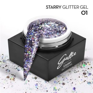 Gellie Starry Glitter 01 Гел Лак в Кутийка 15мл