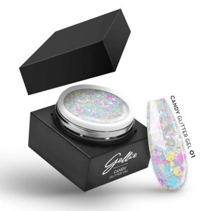 Gellie Candy Glitter 01 Гел Лак в Кутийка 15мл