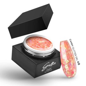 Gellie Candy Glitter 08 Гел Лак в Кутийка 15мл